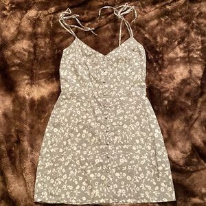 Linen Floral Dress
